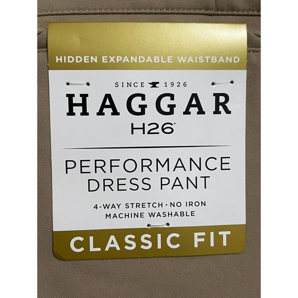 NWT Haggar Performance Dress Pants - Khaki 40in x 30in - Picture 4 of 5